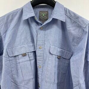 Insect Shield Shirt Large Blue Lined Insect Protection Vented Outdoor Fishing